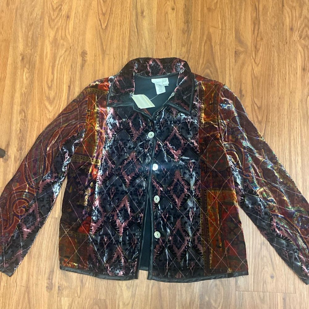 ❤️ Coldwater Creek Velvet Satin Jacket ❤️